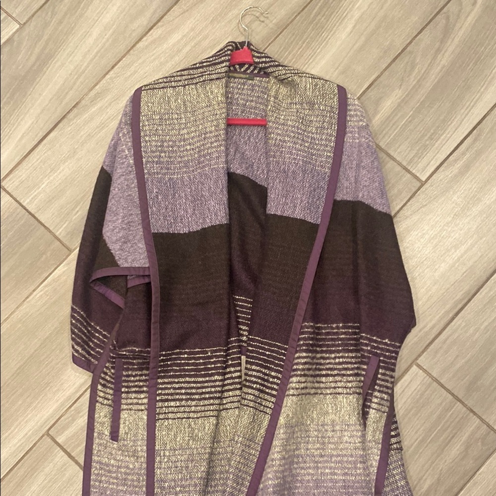 Marina Rinaldi Purple and Black Shrug Sweater